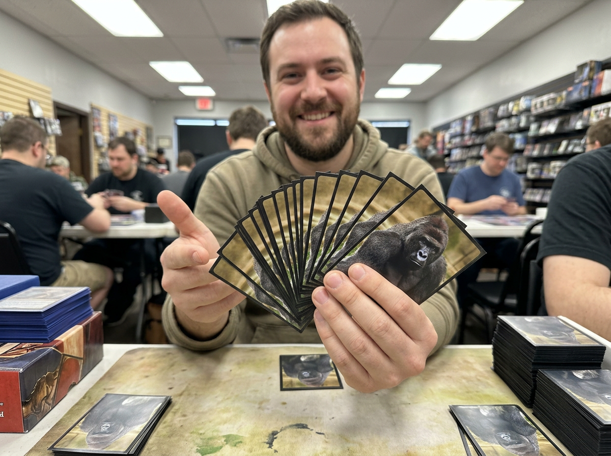 Moose Meeple Co custom TCG playmats, sleeves, deck boxes and slab cards